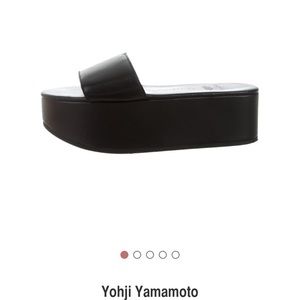Yohji Yamamoto platform sandals black leather 5.5